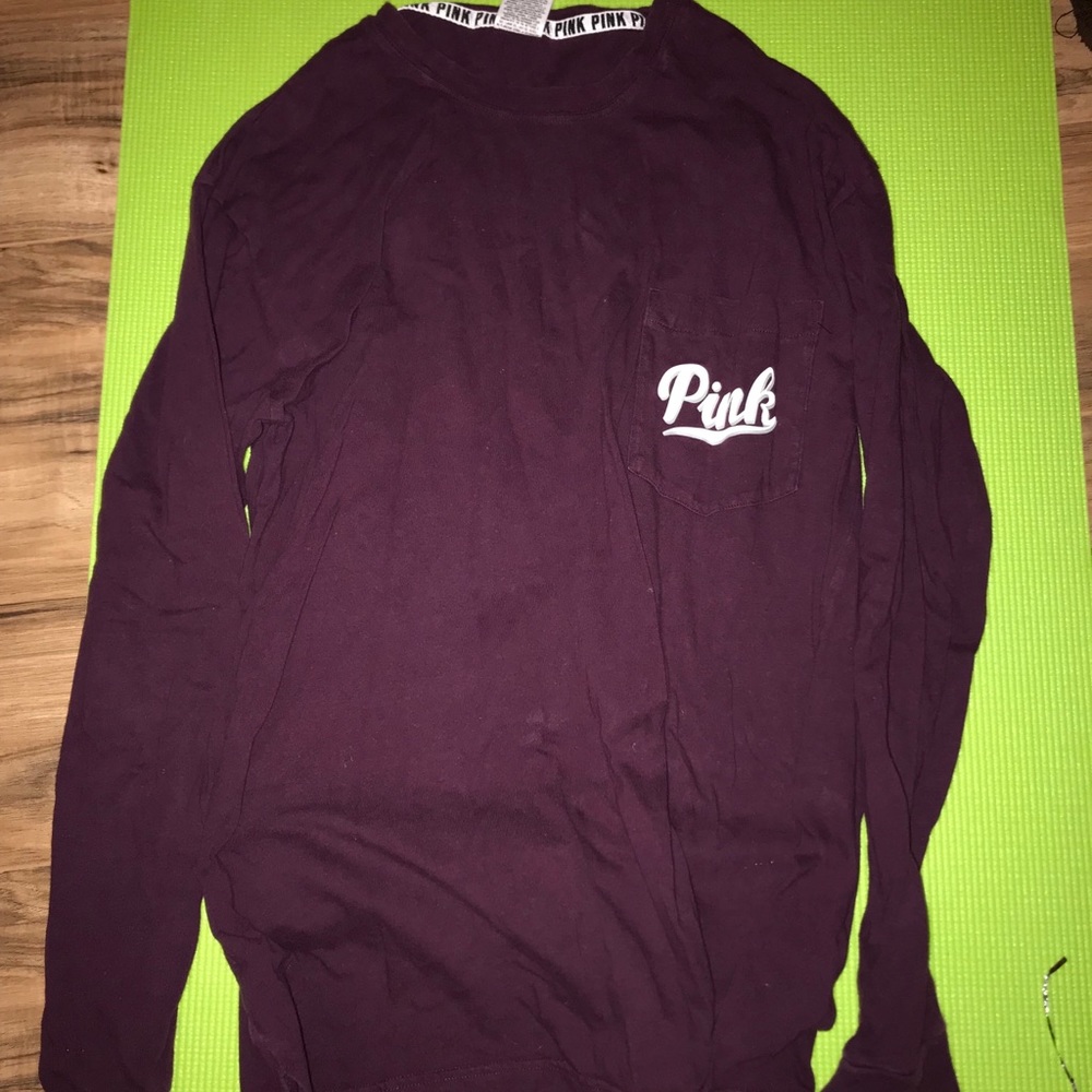 PINK maroon long sleeve shirt!!